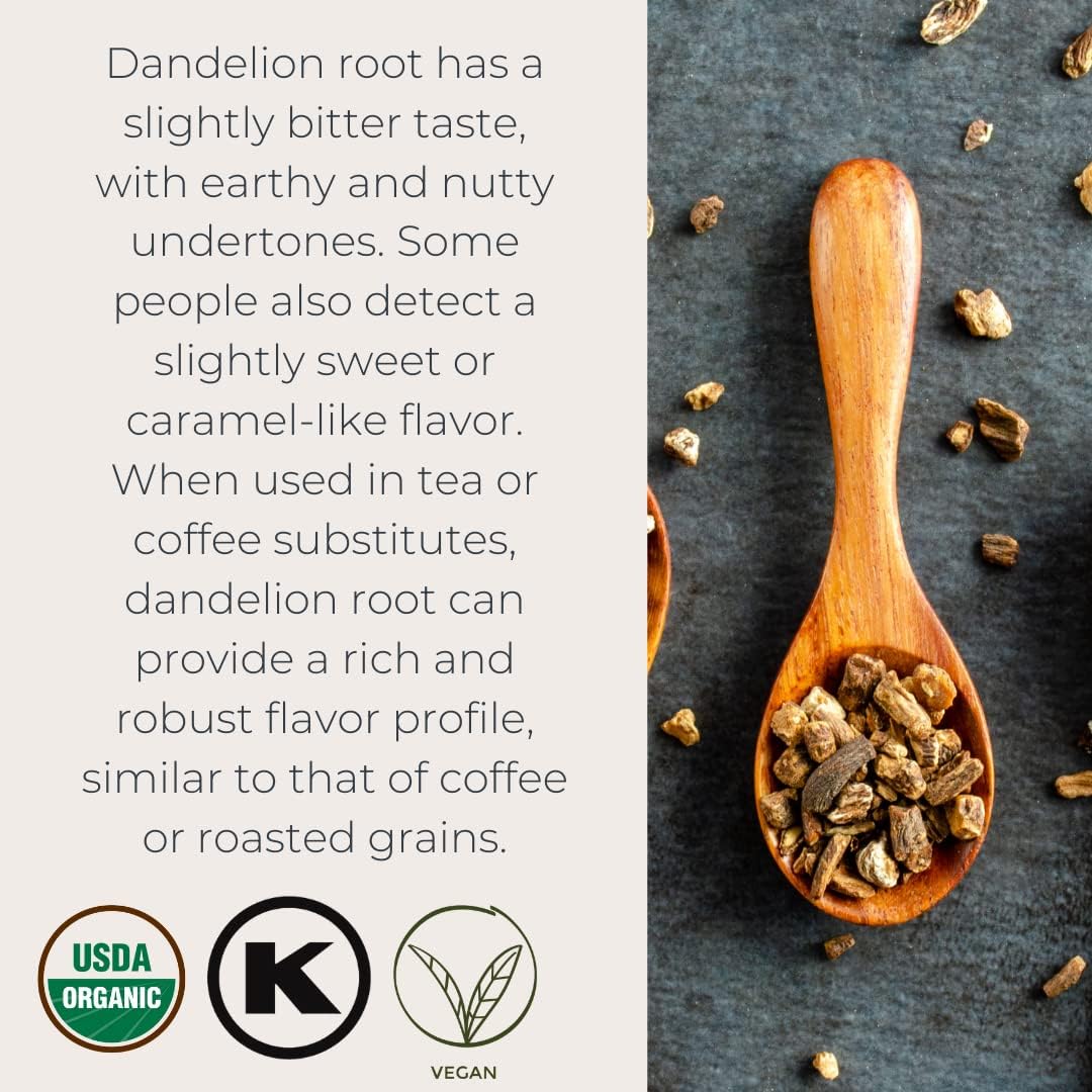 Starwest Botanicals Organic Raw Dandelion Root Tea [1 Pound] Bulk Cut & Sifted (C/S) Loose Tea