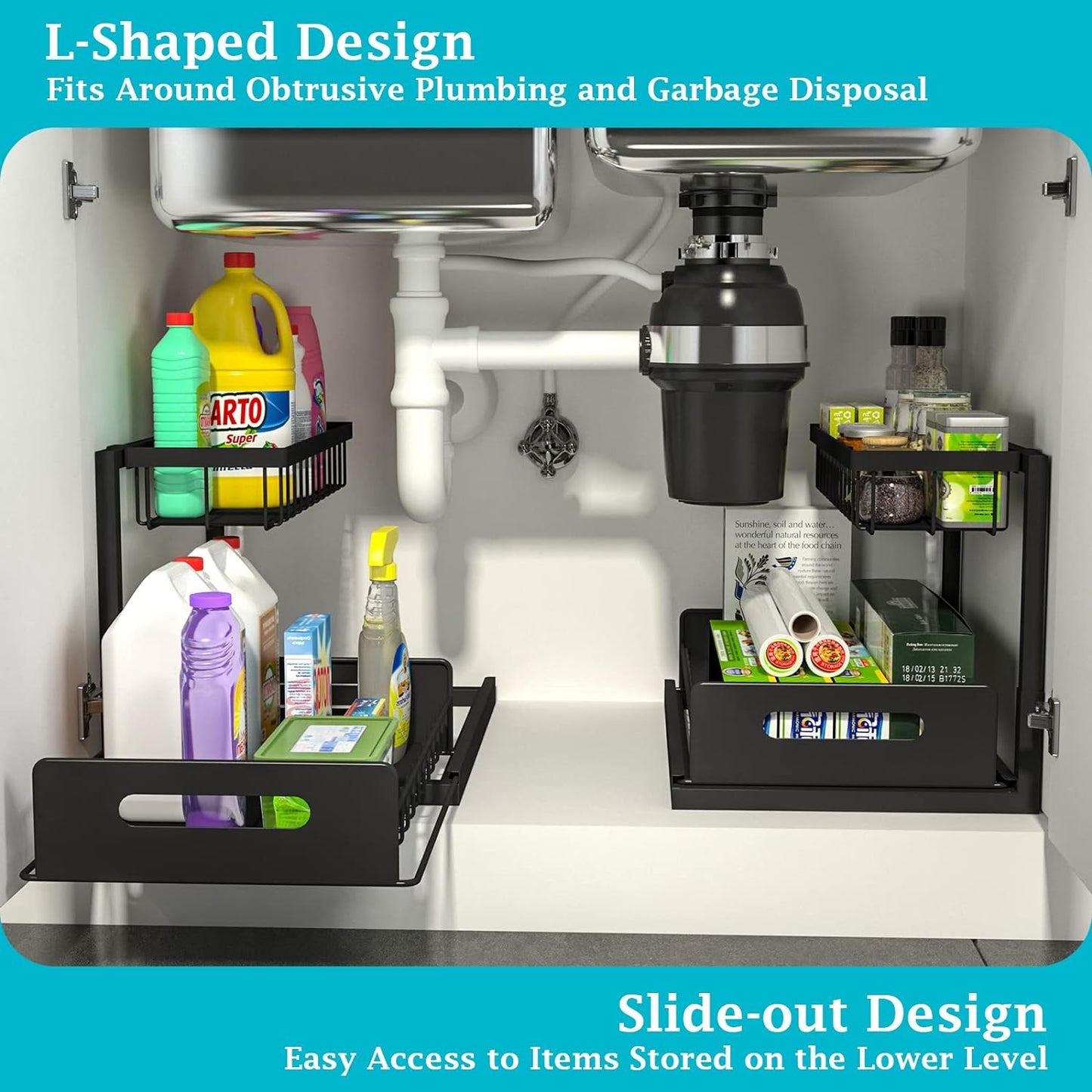 REALINN Under Sink Organizer and Storage